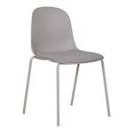 2 chaises gris clair avec assise en coussin