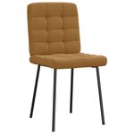 vidaXL Chaises à manger lot de 2 Marron Velours