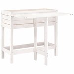 vidaXL Jardinière de jardin avec plateau pliant blanc bois pin massif