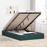 vidaXL Cadre de lit ottoman sans matelas vert foncé 120x190 cm velours