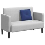 vidaXL Coussin de Dos Bleu police 50 x 45 cm Tissu en velours côtelé