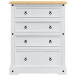 vidaXL Coffres de rangement Blanc 92 x 48 x 114 cm Bois de Pin Massif