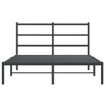 vidaXL Cadre de lit métal sans matelas avec tête de lit noir 140x200cm