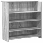 vidaXL Bureau de réception sonoma gris 200x50x103 5 cm bois ingénierie