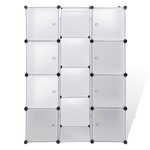 vidaXL Armoire modulaire 9 compartiments 109x36 5x143 cm blanc