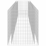 vidaXL Lit surélevé à gabion Acier galvanisé 450x90x100 cm