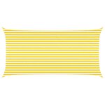 vidaXL Voile d'ombre Jaune et blanc 3 x 6 m 100   polyester Oxford