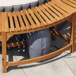 vidaXL Enceinte ronde de baignoire à remous Marron Ø255 cm