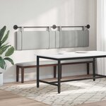 vidaXL Tête de lit suspendue Gris nuage Tissu