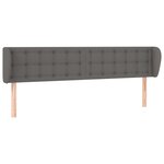 vidaXL Tête de lit avec oreilles Gris 203x23x78/88 cm Similicuir