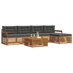 vidaXL Ensemble de canapés d'extérieur 6 Pièces Naturel et Anthracite