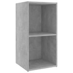 vidaXL Meuble TV Gris béton 72x35x36 5 cm Aggloméré