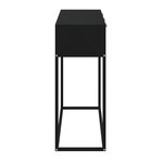 vidaXL Table console noir 105x30x75 cm bois d'ingénierie et fer