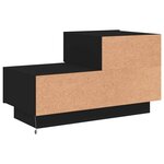 vidaXL Table de chevet avec lumières LED noir 70x36x40 5 cm