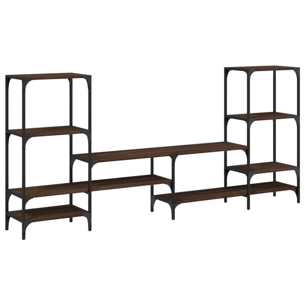 vidaXL Meuble TV chêne marron 206 5x28 5x95 cm bois d'ingénierie