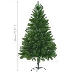 vidaXL Arbre de Noël artificiel pré-éclairé et boules 180 cm vert