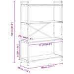 vidaXL Bibliothèque chêne artisanal 80 x 30 x 118 cm Bois d'ingénierie