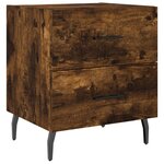 vidaXL Table de chevet chêne fumé 40x35x47 5 cm bois d’ingénierie