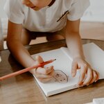 Carnet dos carré collé pages blanches - Le raton-laveur