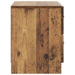 vidaXL Cabinet de chevet avec tiroir Bois ancien 62 x 34 5 x 44 5 cm