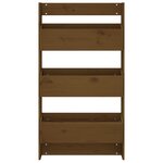 vidaXL Jardinière murale 3 niveaux 60x18 5x110 cm brun miel pin massif