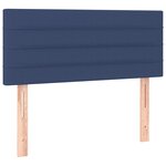 vidaXL Sommier à lattes de lit avec matelas Bleu 120x200 cm Tissu