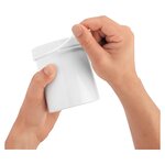 Pot rond blanc opaque à couvercle vissant inviolable 100 ml (lot de 100)