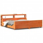 vidaXL Cadre de lit sans matelas cire marron 180x200cm bois pin massif