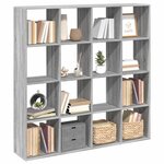 vidaXL Bibliothèque sonoma gris 137 5x29x137 5 cm bois d'ingénierie