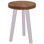 vidaXL Plateau de table Marron Clair Ø 40 x 4 cm Bois de chêne massif