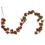 vidaXL Guirlandes de fleurs de Noël 6 Pièces rouge bordeaux 250 cm