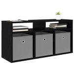 vidaXL Basboard avec tiroir Chêne noir 87 x 27 5 x 43 cm