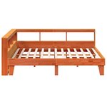vidaXL Lit bibliothèque sans matelas cire marron 200x200 cm pin massif