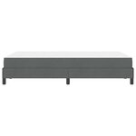 vidaXL Lit à ressorts avec matelas Gris foncé 120 x 190 cm tissu