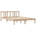 vidaXL Cadre de lit sans matelas 135x190 cm bois de pin massif