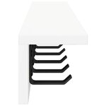vidaXL Porte-manteau mural Blanc 80 x 10 5 x 10 5 cm Bois d'ingénierie