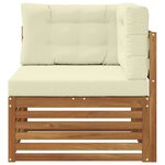 vidaXL Canapé d'angle extérieur Bois d'Acacia Massif Naturel