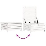 vidaXL Salon de jardin 6 Pièces blanc bois de pin massif