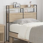 vidaXL Tête de lit de rangement Chêne sonoma 80 cm Bois d'ingénierie