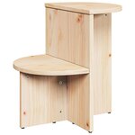 vidaXL Table d'appoint Naturel 50 x 40 x 50 cm Bois massif en pin
