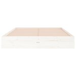 vidaXL Cadre de lit sans matelas blanc bois massif 135x190 cm