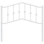 vidaXL Tête de lit métal blanc 100 cm