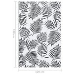 vidaXL Tapis d'extérieur Blanc et noir 120x180 cm PP