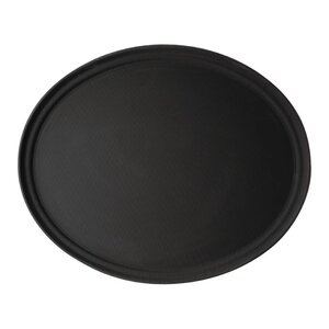 Plateau de service antidérapant oval noir 600 mm camtread - cambro -  - fibre de verre 685x560x30mm