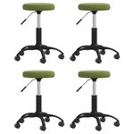vidaXL Chaises à manger lot de 4 vert clair velours