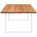vidaXL Table à manger marron clair bois de chêne massif rectangulaire