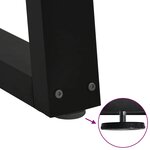 vidaXL Pieds de table à manger en V 2 pièces Noir 60 x (72-73 3) cm Acier