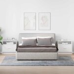 vidaXL Table de chevet avec tiroir 2 Pièces blanc 51x31x47 cm