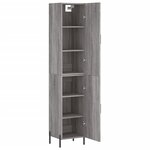 vidaXL Buffet haut Sonoma gris 34 5x34x180 cm Bois d'ingénierie