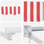 vidaXL Store rétractable manuel avec LEDs Rouge et Blanc 4 5 × 3 m